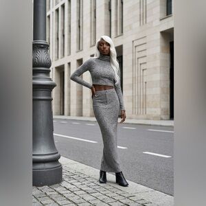 Aya Muse Cari Ribbed Cashmere Maxi Skirt, brand new with tag, size XS